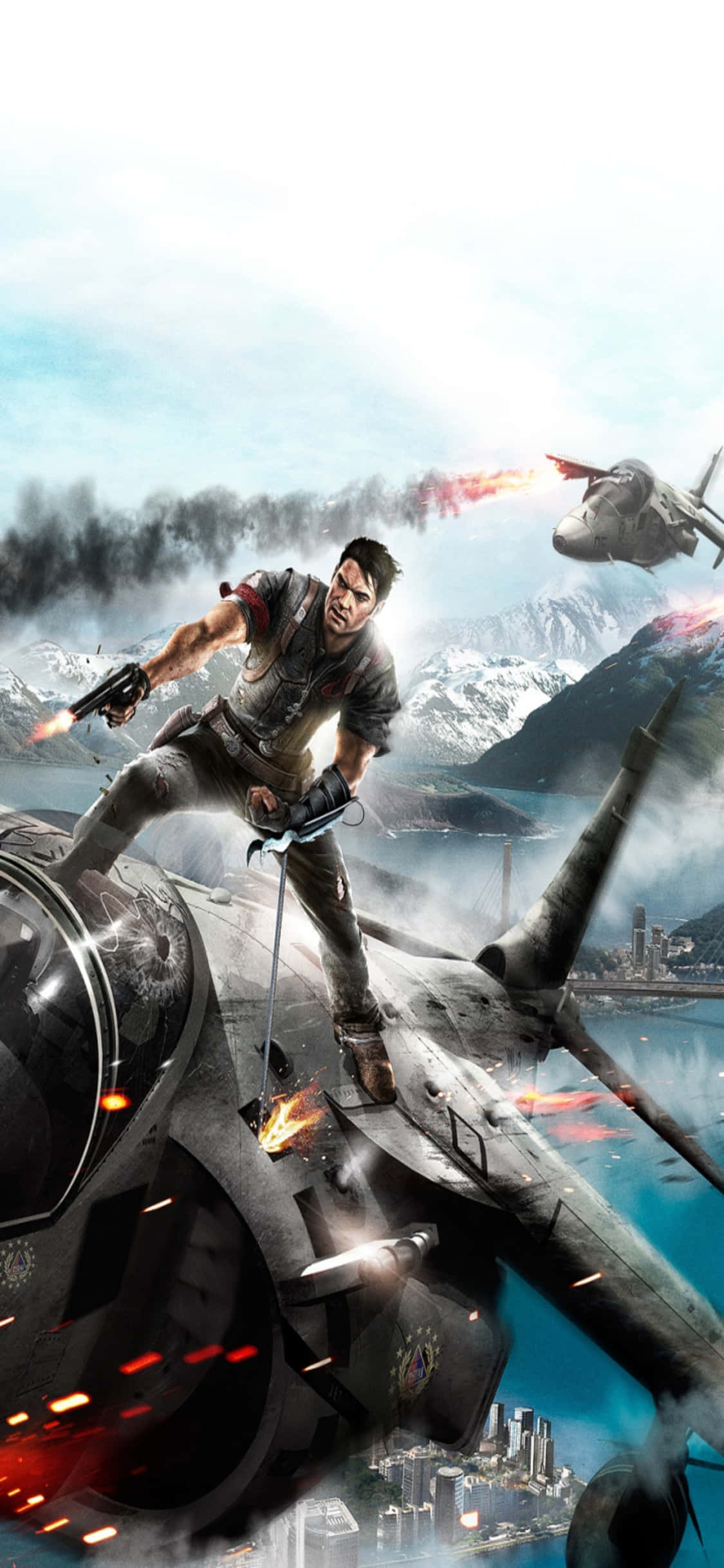 Fungua Kaos na iPhone X na Just Cause 4 Picha ya Ukuta