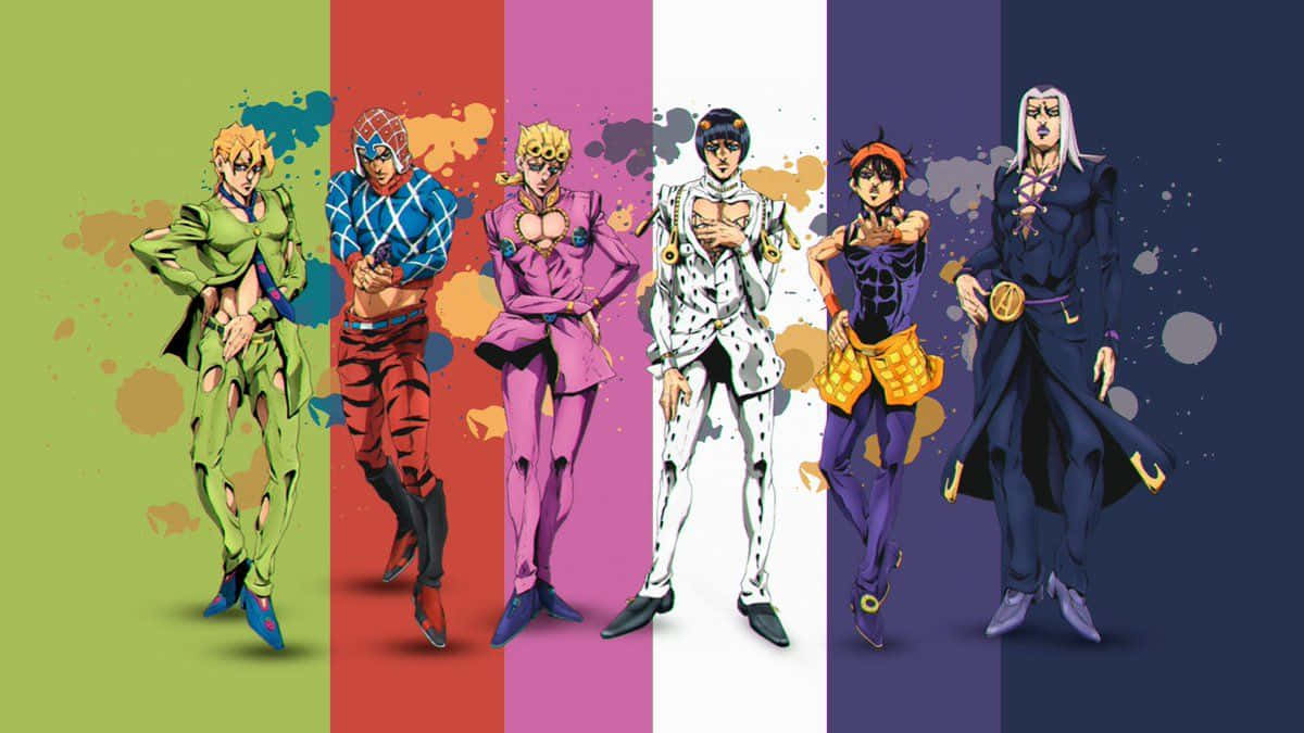 Upepo Sita wa Dhahabu Katika Jojo Manga Picha ya Ukuta
