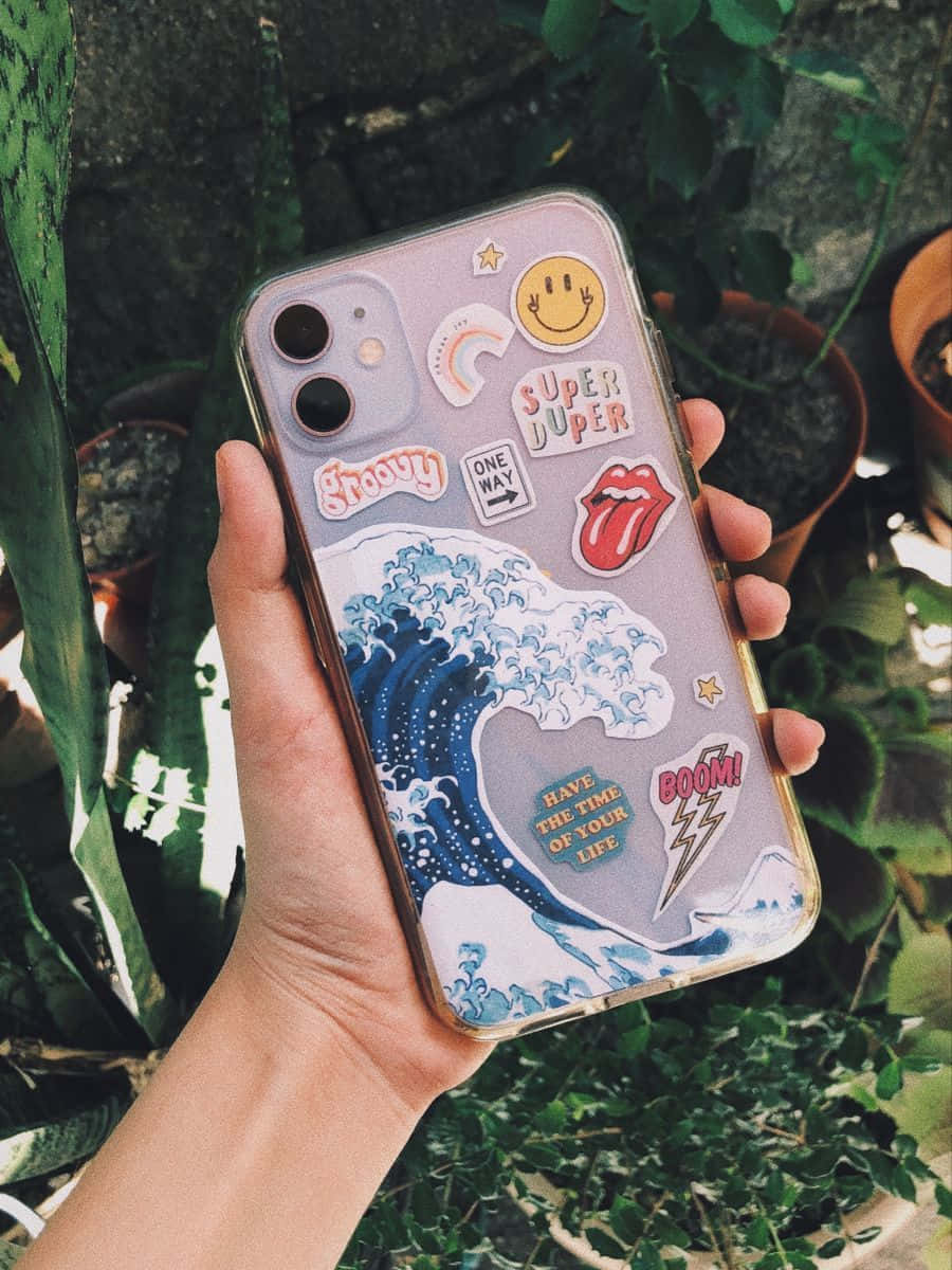 Upgrade mwonekano wako na Aesthetic iPhone hii ya mwonekano. Picha ya Ukuta