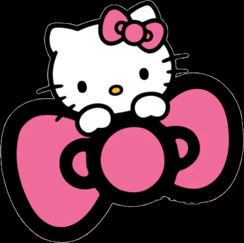 Upinde wa Pink wa Hello Kitty Picha ya Ukuta