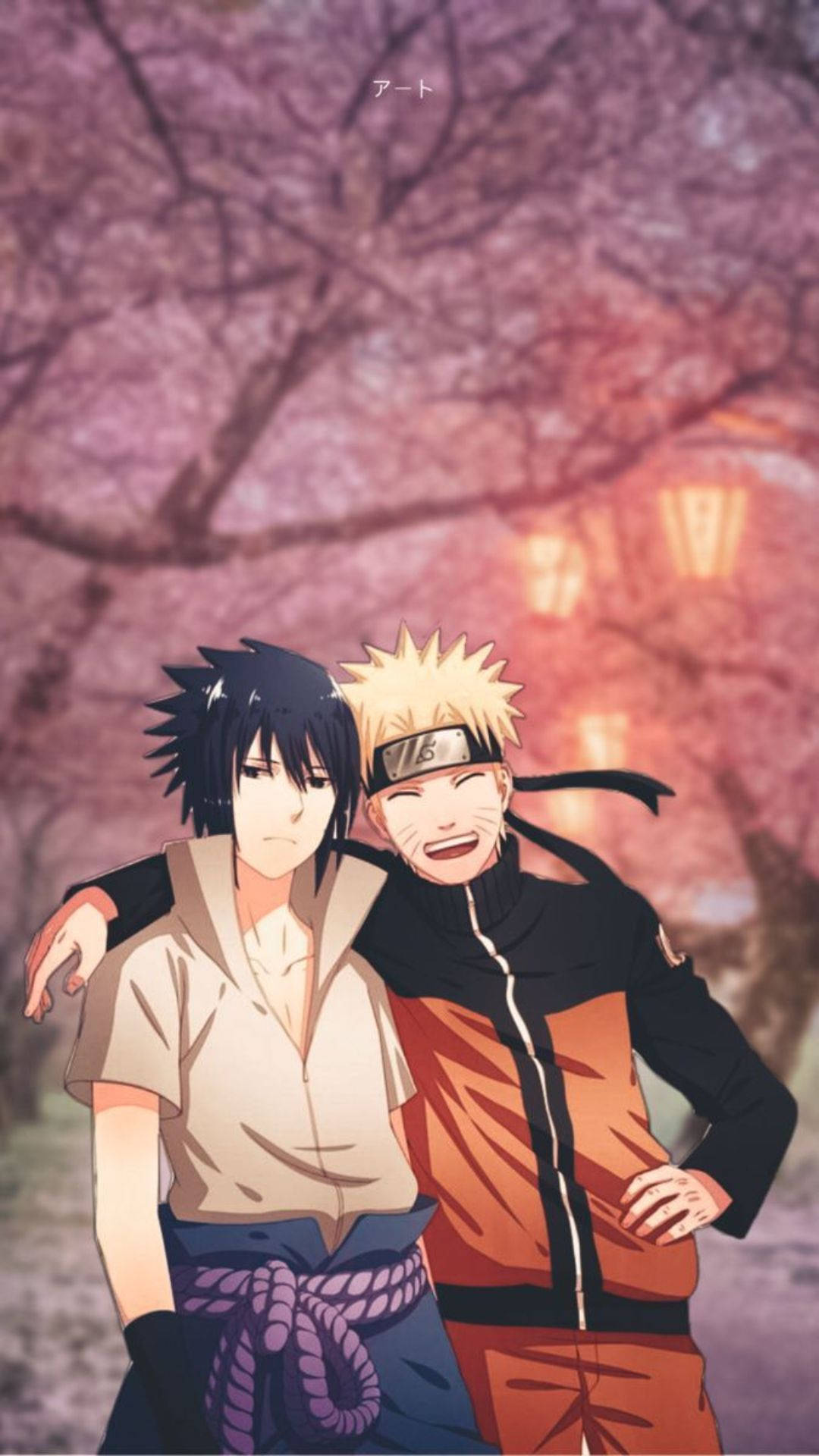 Urafiki Sasuke Naruto iPhone Anime Picha ya Ukuta