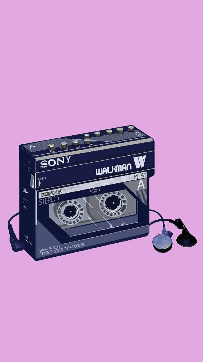 Urembo wa Muziki wa Walkman Picha ya Ukuta