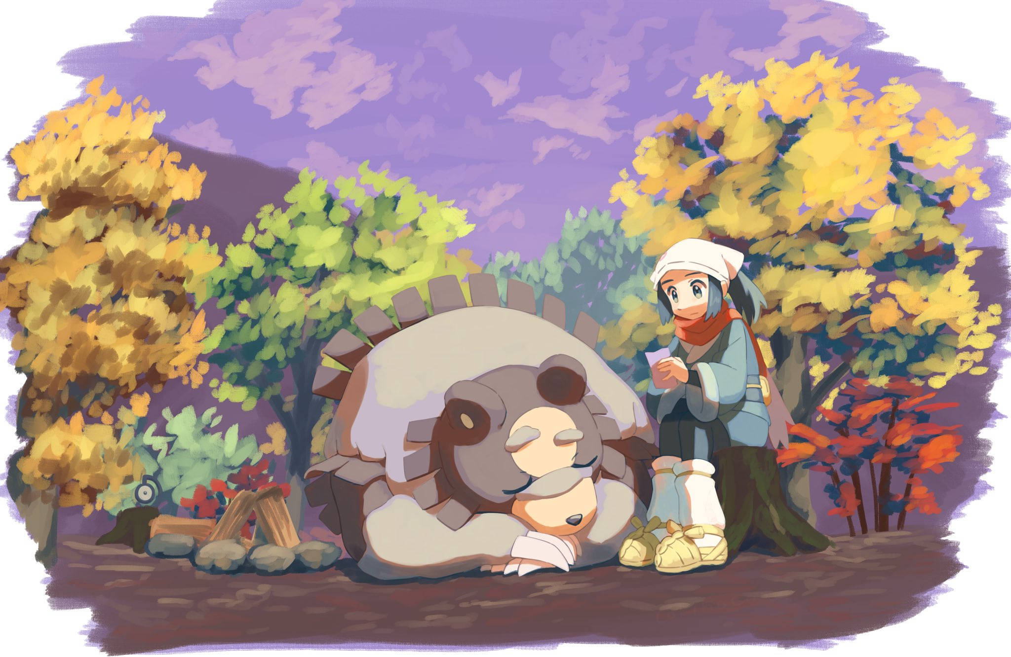 Ursaluna Na Akari Pokémon Legends Arceus Picha ya Ukuta