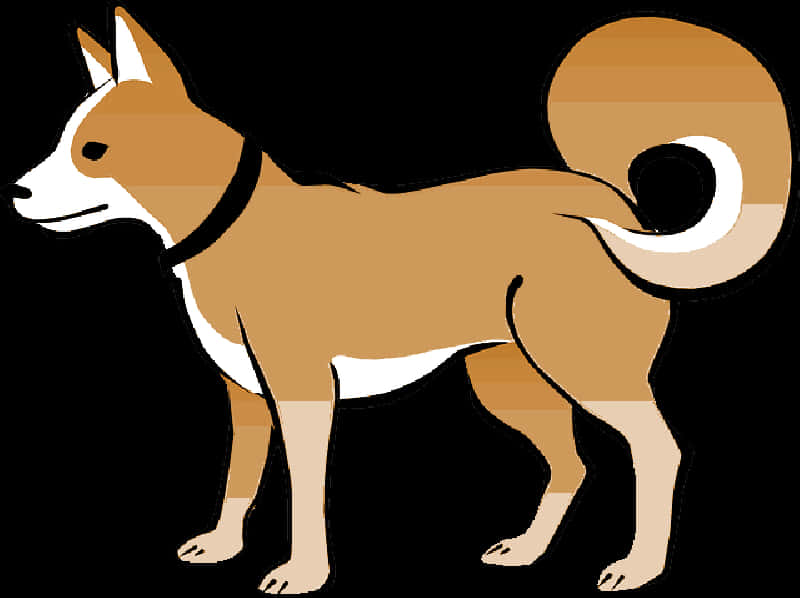 Ushindo wa Shiba Inu Mwenye Tahadhari Picha ya Ukuta