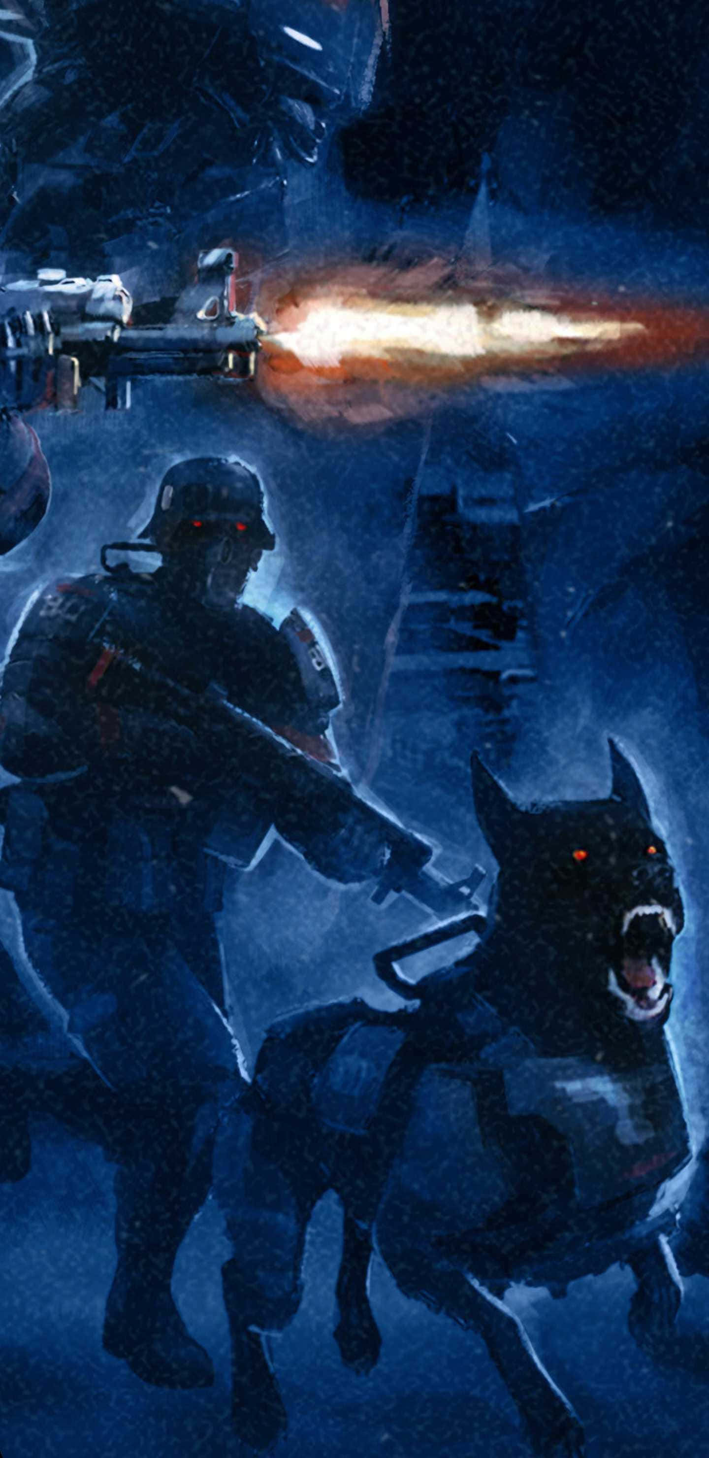 Ushirika wa Mchezo wa Kasi kwenye Pixel 3XL Wolfenstein II Background Picha ya Ukuta