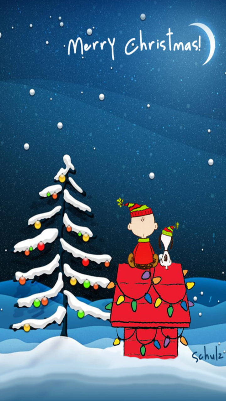 Usiku wa Krismasi wa Snoopy Picha ya Ukuta