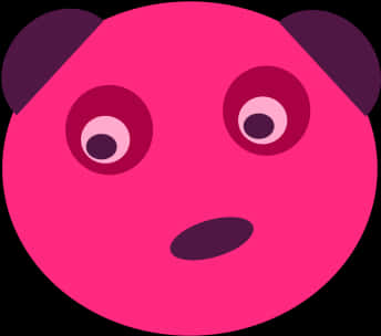 uso wa panda wa rangi ya waridi Picha ya Ukuta