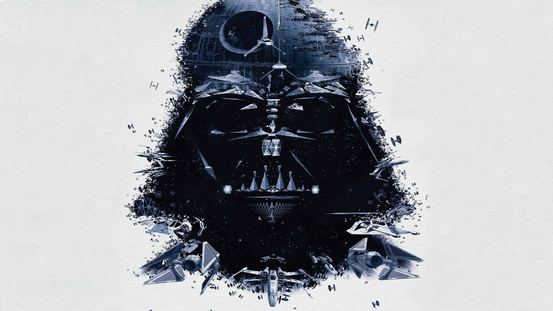 Uso wa Sith kutoka Sinema ya Star Wars Skrini Nyeusi Picha ya Ukuta