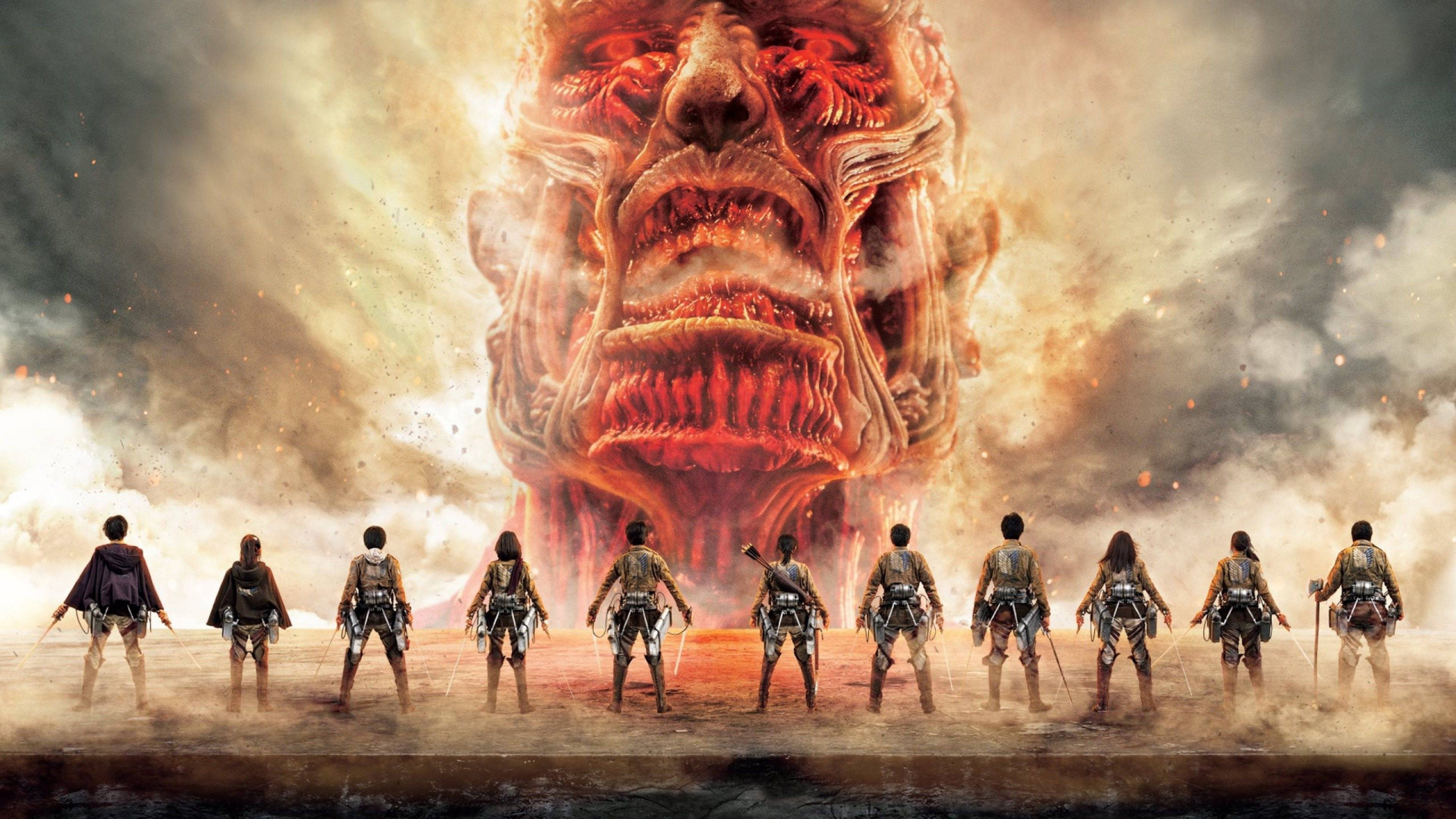 Uso wa Titan 4K Attack On Titans Picha ya Ukuta