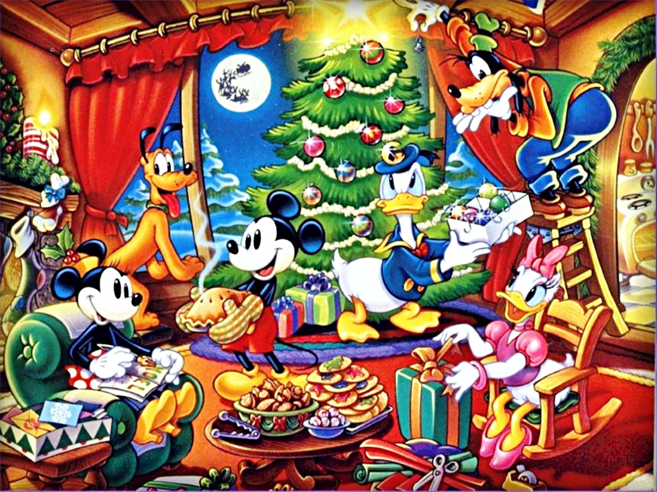 Utafiki wa Krismasi ya Disney Picha ya Ukuta