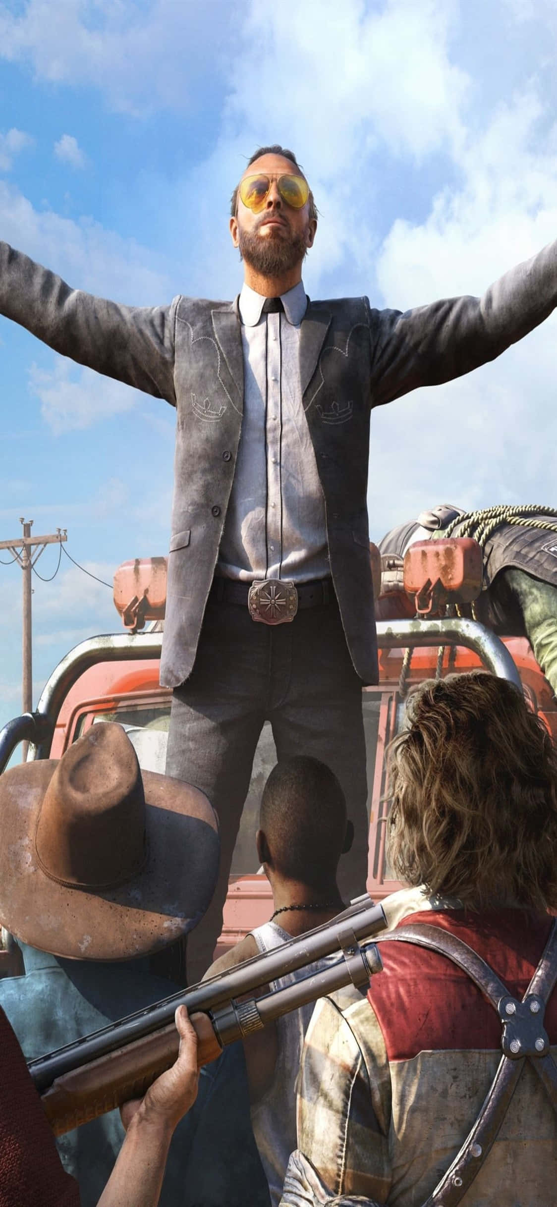 Uzoefu wa mchezo wa Far Cry 3 wa HD kwenye iPhone X Picha ya Ukuta