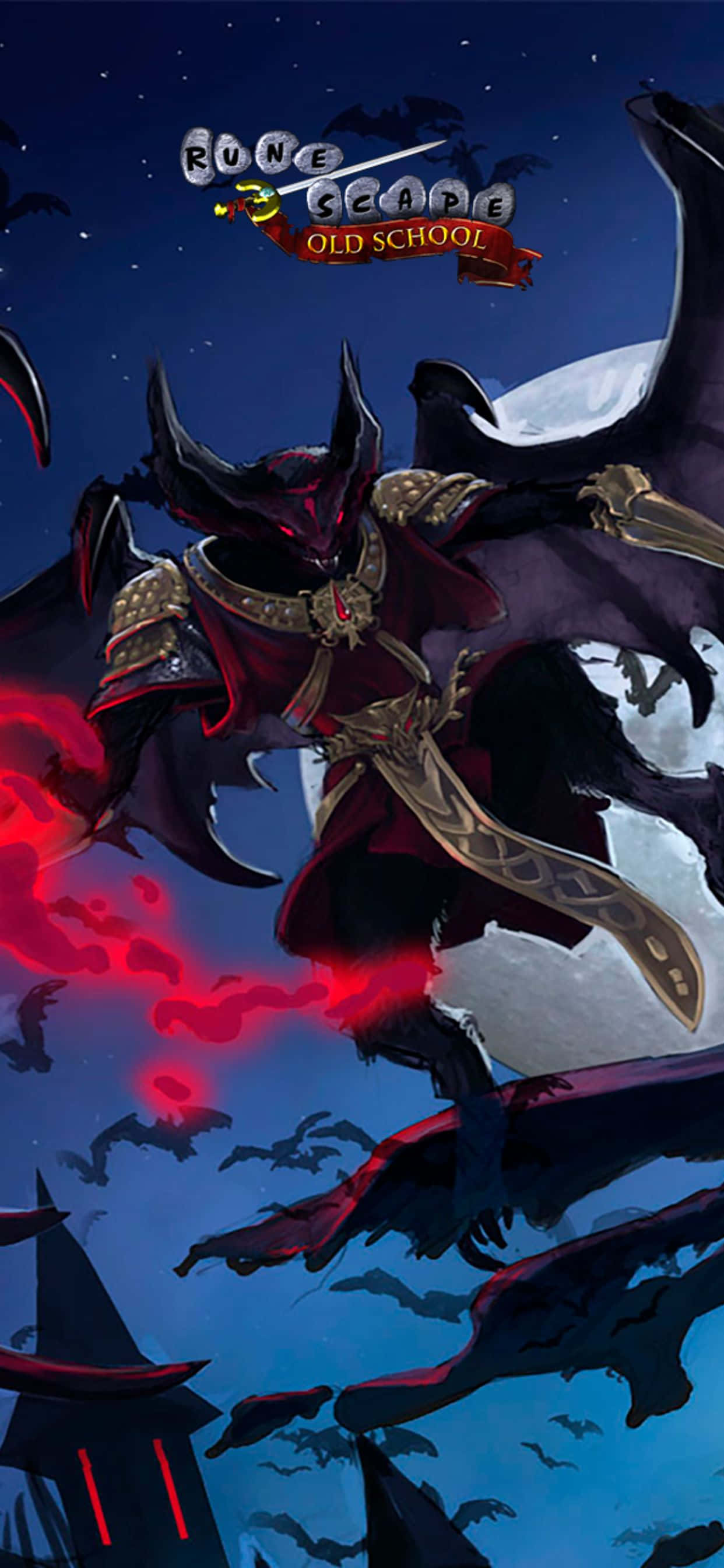 Uzoefu wa mchezo wa nostalgia na iPhone XS Max Oldschool Runescape Background. Picha ya Ukuta