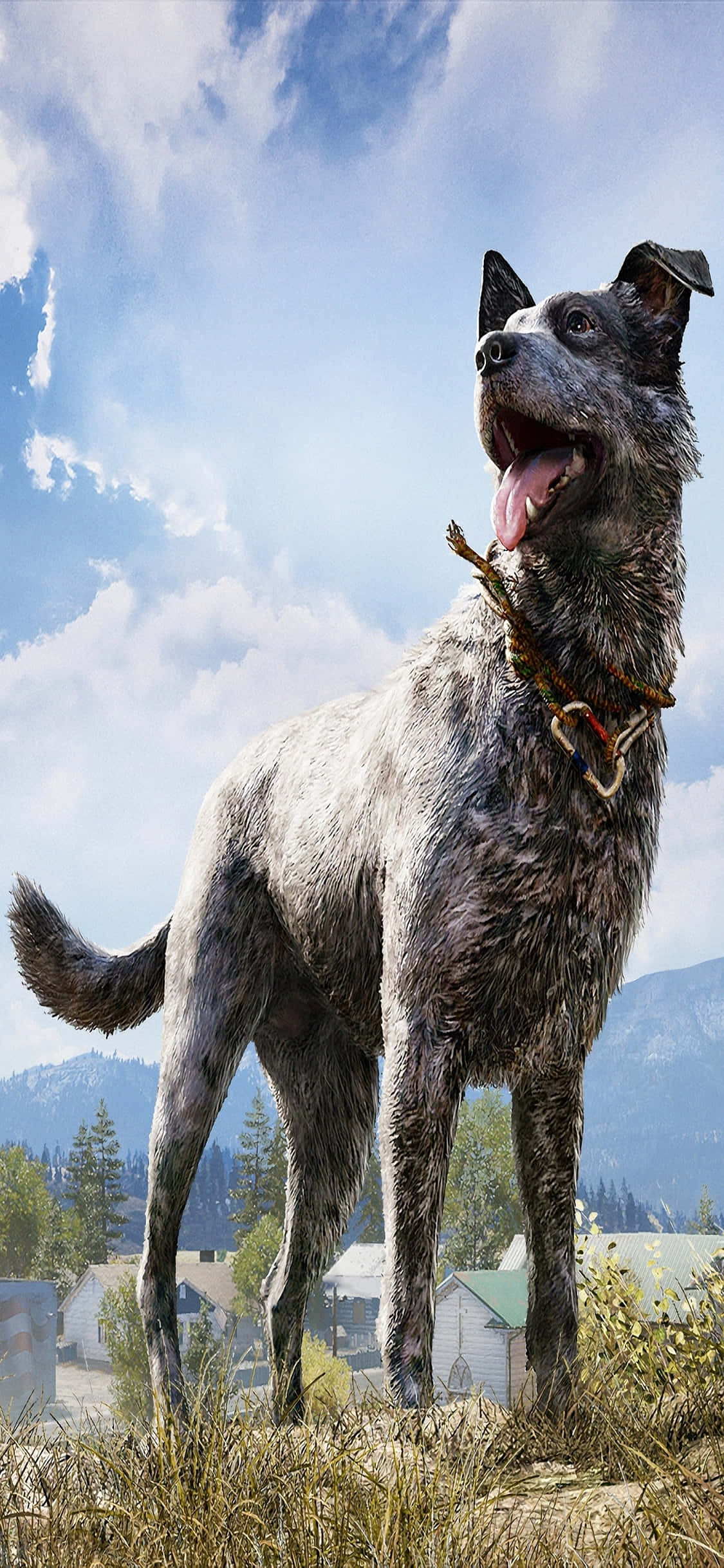 Uzoefu wa michezo ya kubahatisha na Apple iPhone Xs mpya na Far Cry 5. Picha ya Ukuta