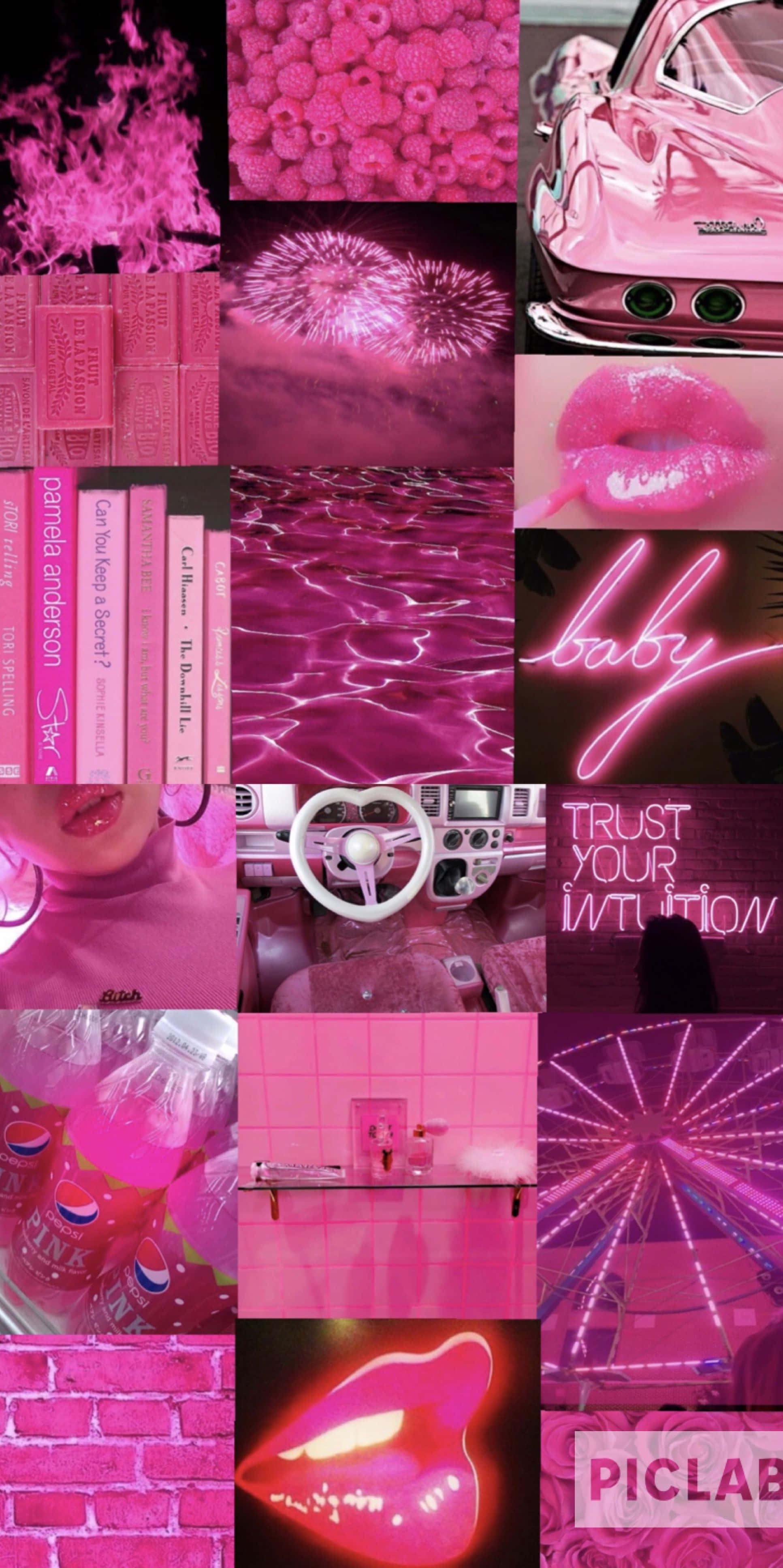 “Uzuri wa Aesthetic Pink hauna kifani.” Picha ya Ukuta