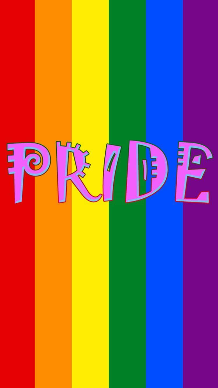 Uzuri wa Kiburi wa Upinde wa Mvua wa LGBT Picha ya Ukuta