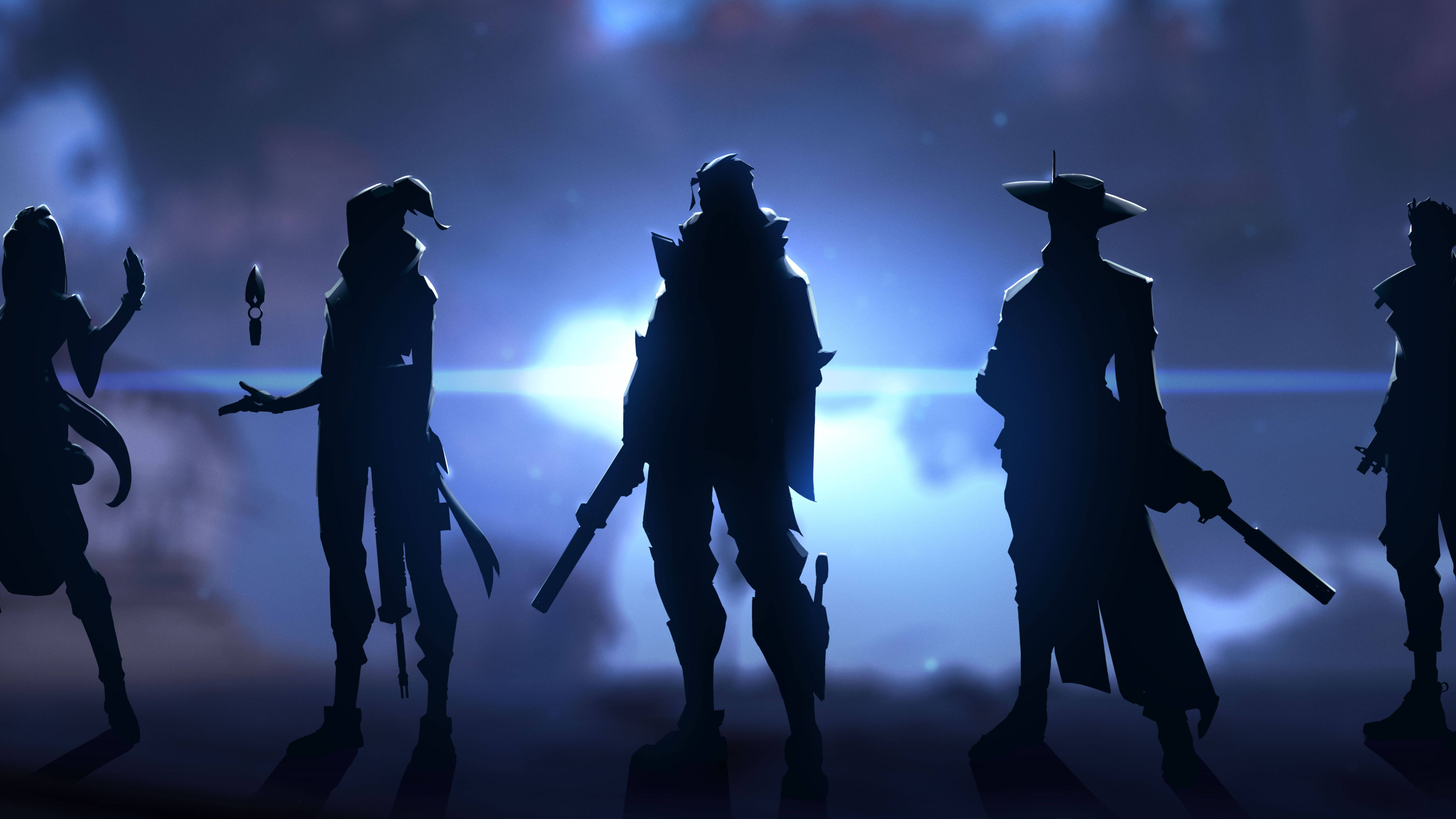Valorant Silhouette 8K ya Michezo ya Kubahatisha Picha ya Ukuta