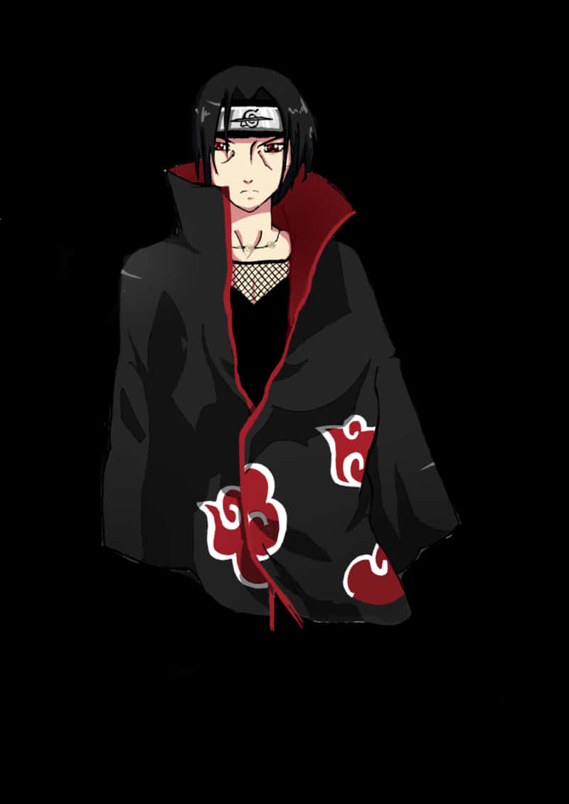 Vazi la Akatsuki la Itachi Uchiha Picha ya Ukuta
