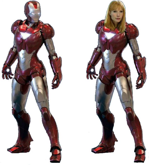 Vazi La Iron Man Lenye Kichwa Cha Mwanamke Kilichohaririwa Picha ya Ukuta