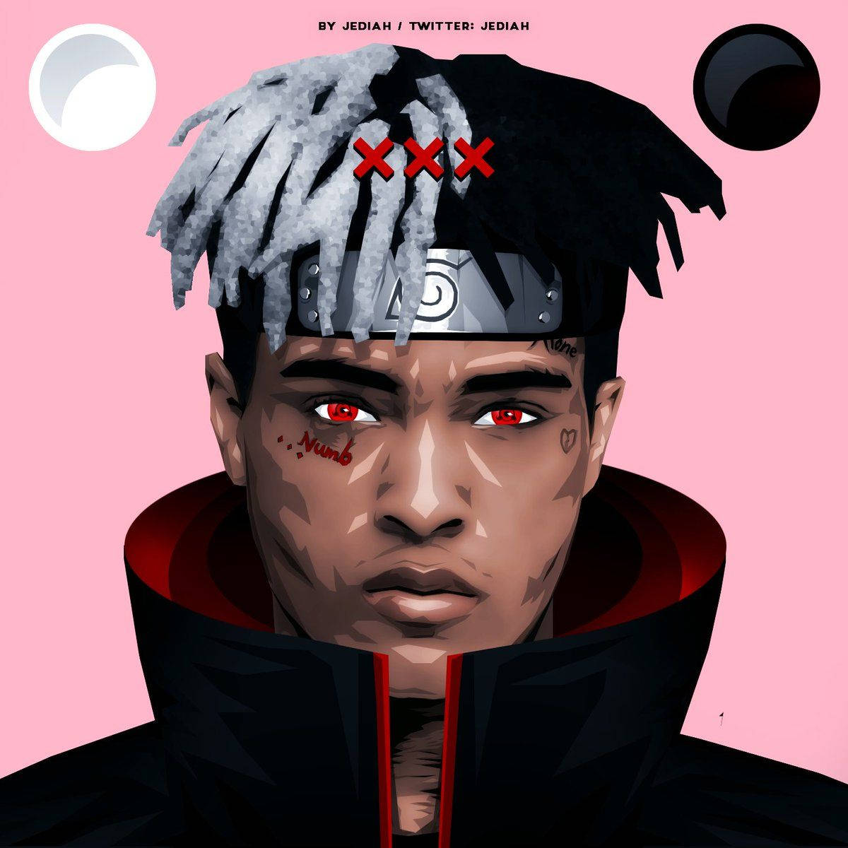 Vazi la Kichwa la Naruto la Xxxtentacion Katuni Picha ya Ukuta