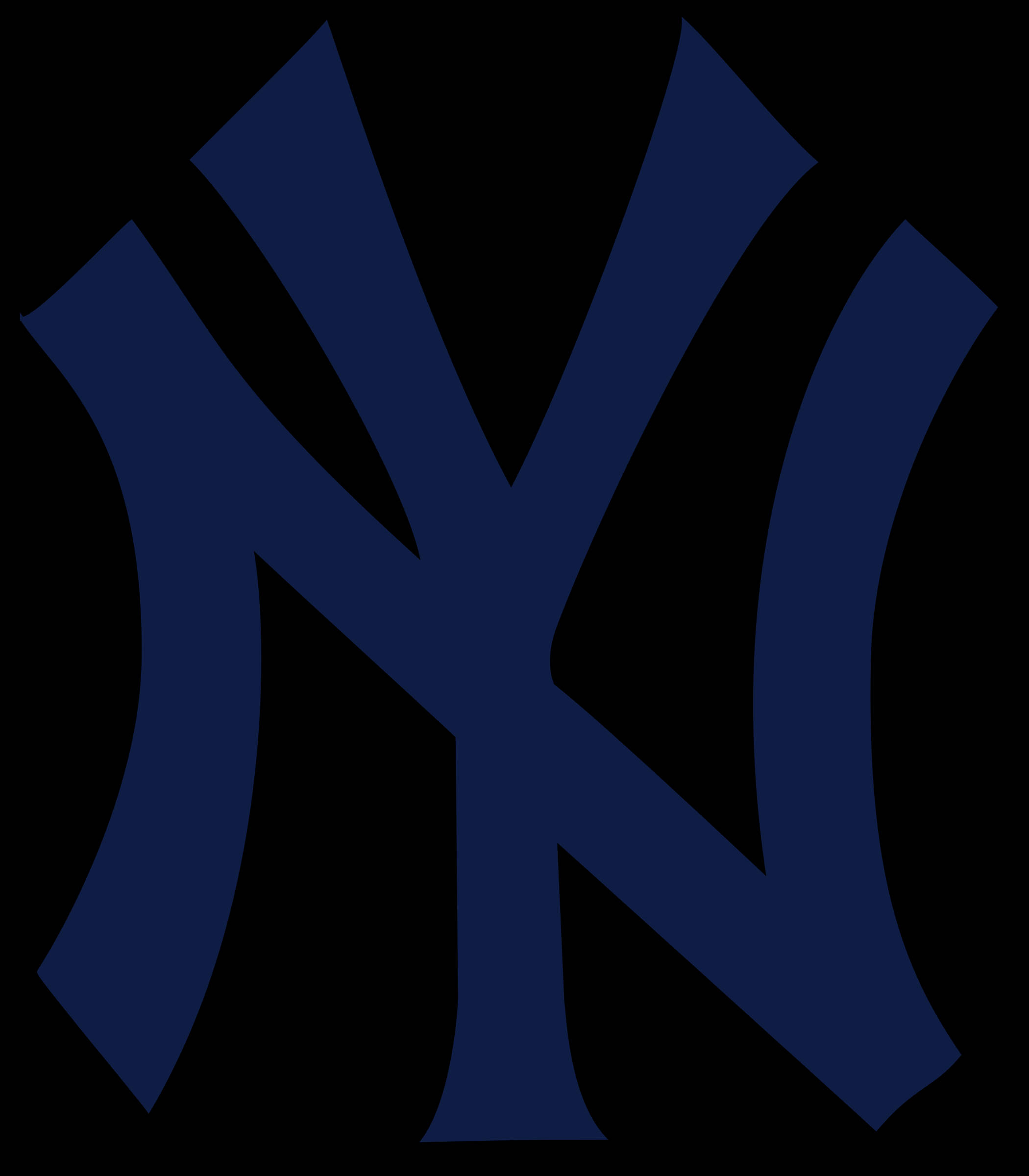 New York Yankees Blue NY Logo Vector Picha ya Ukuta