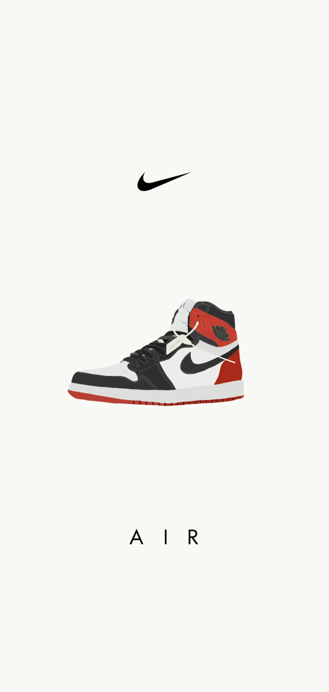 Viatu vya Katuni vya Nike Air Picha ya Ukuta