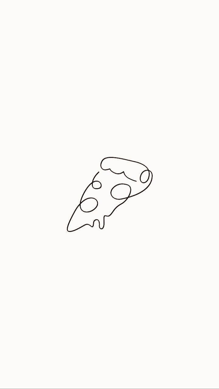 Vibanda za Pizza Aesthetic Sketches Picha ya Ukuta