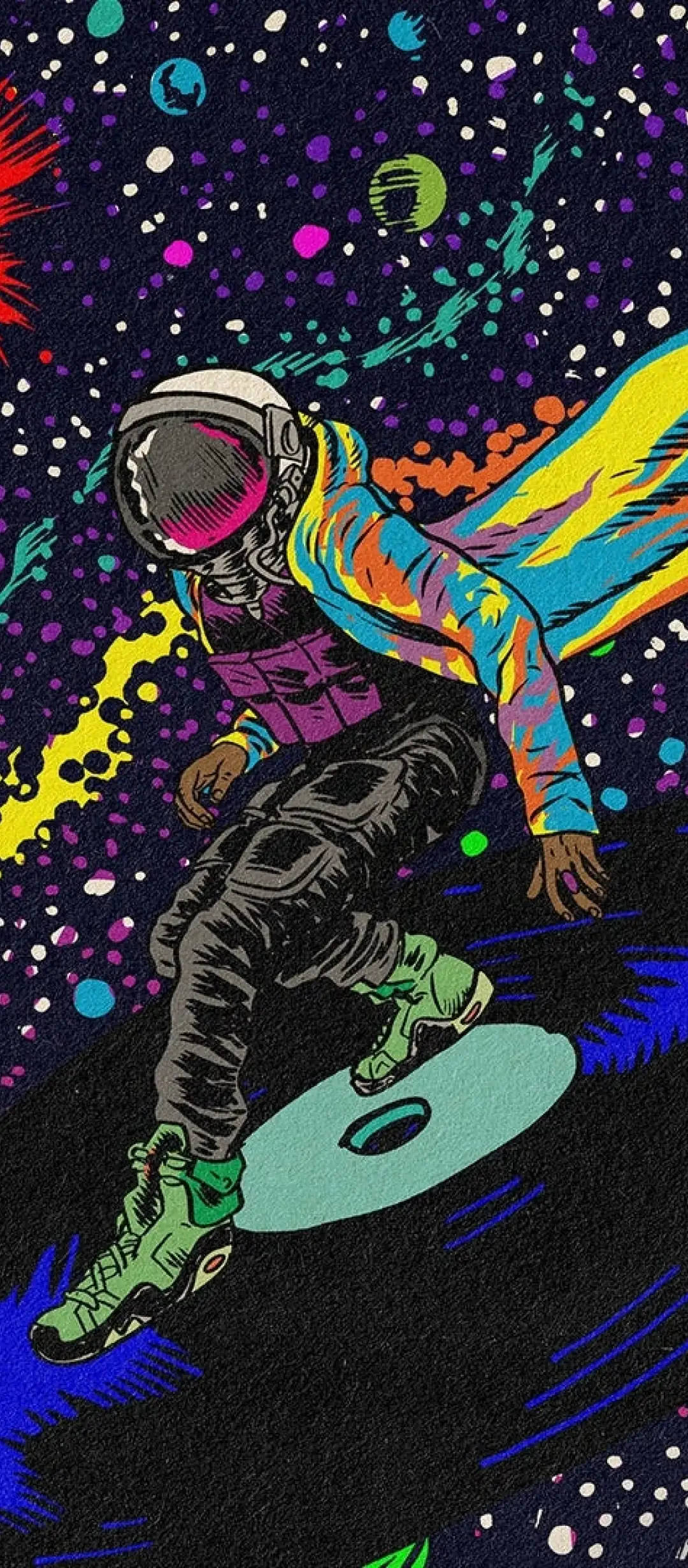 Vibey Disco Spaceman Picha ya Ukuta