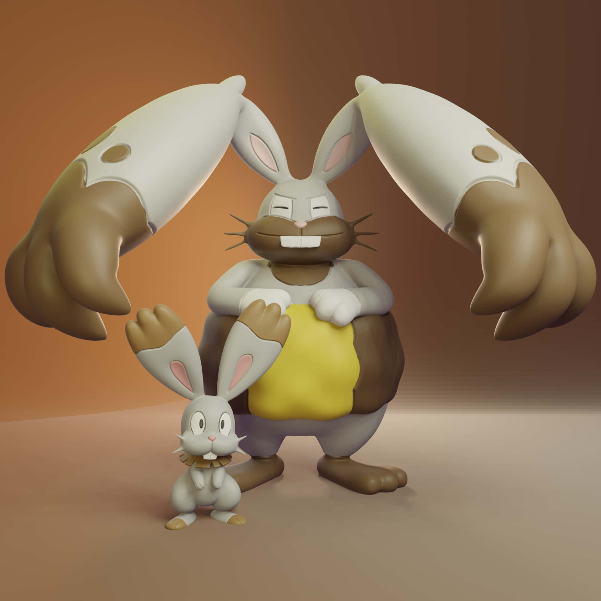 Vibonzo vya Diggersby na Bunnelby Picha ya Ukuta