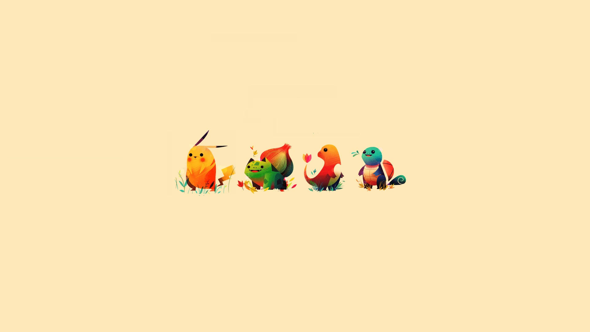 Vibonzo vya Kuanzisha Kompyuta ya Indie Aesthetic Pokemon Gen 1 Picha ya Ukuta