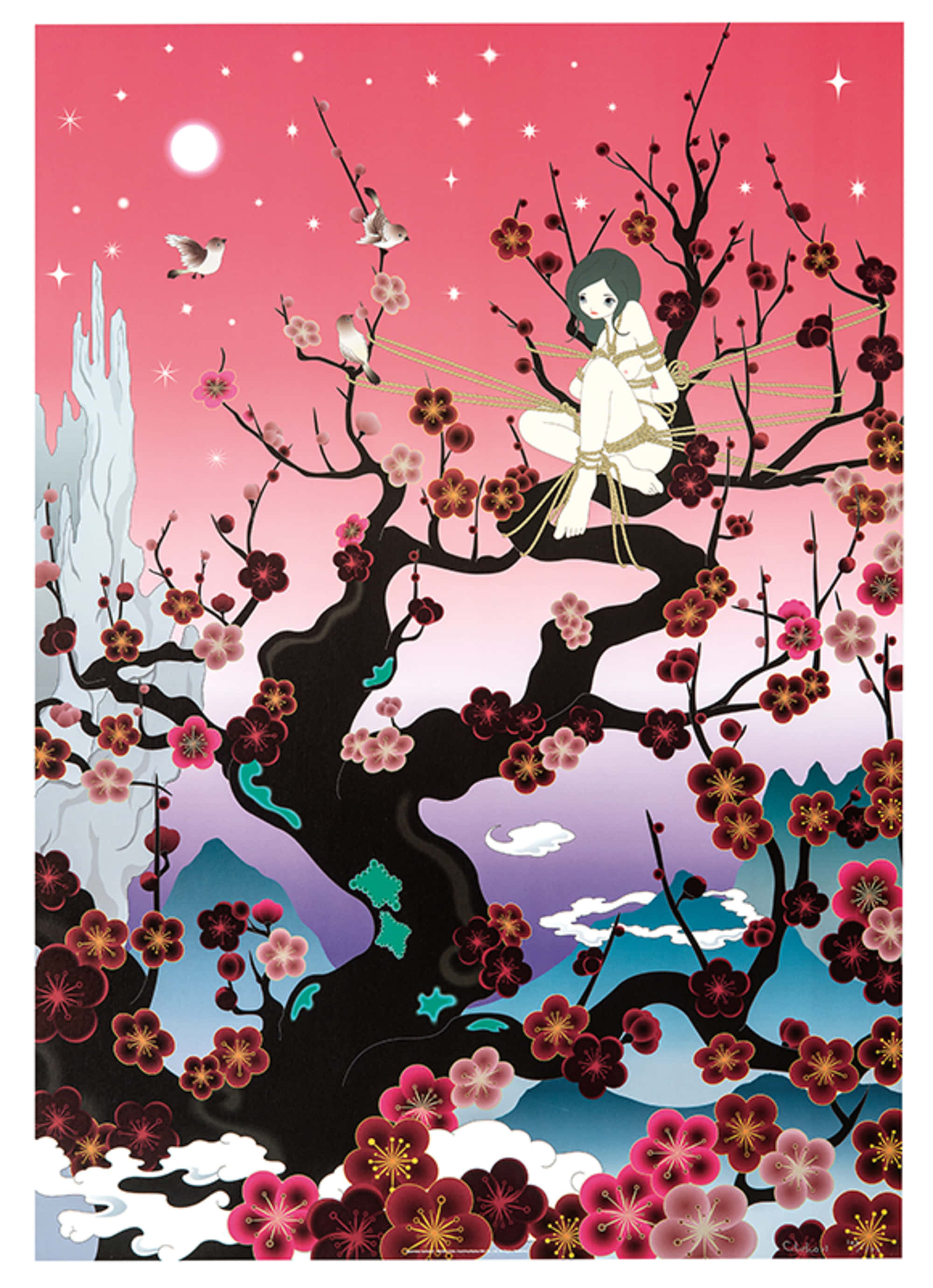 Vibrant Japanese Pop Art Wallpaper Picha ya Ukuta