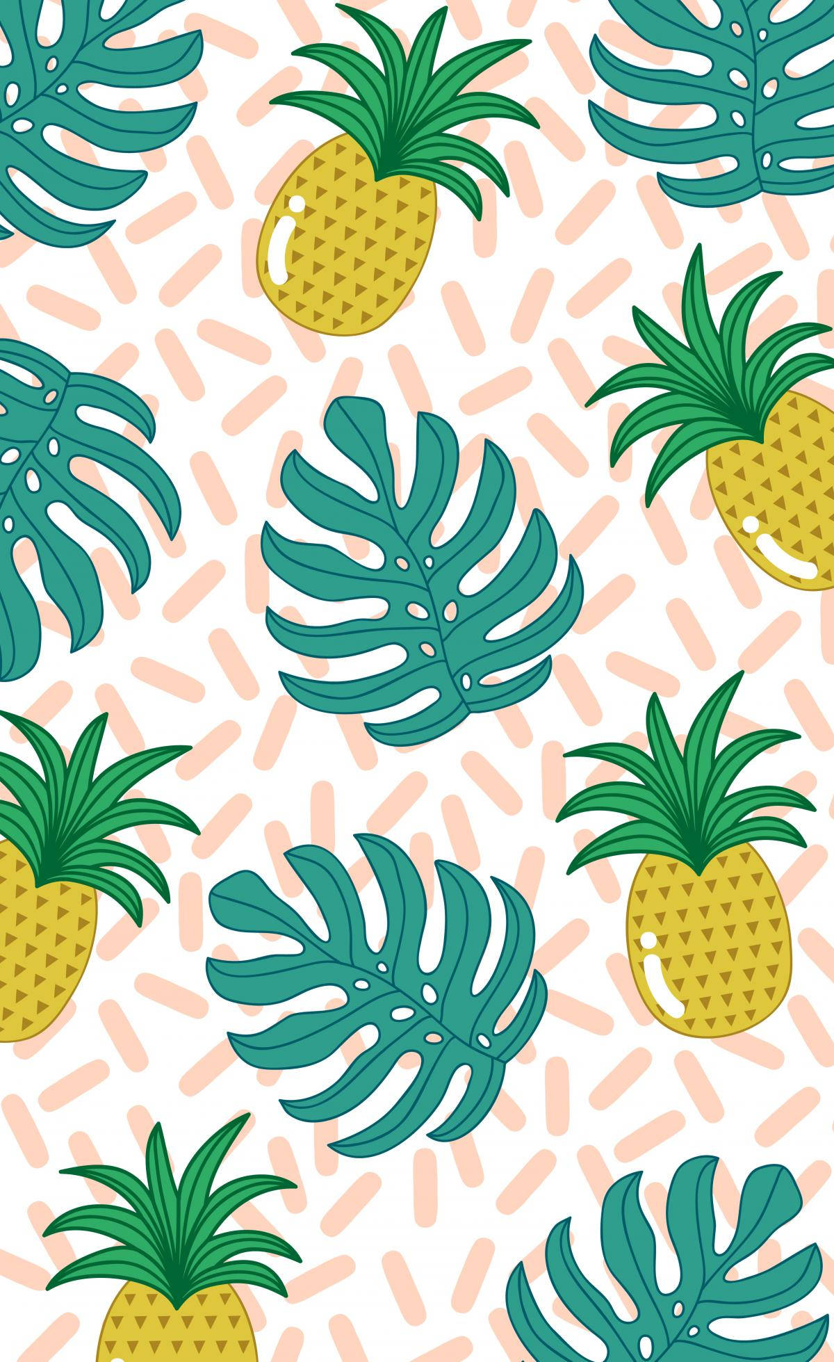 Vibrant summer vibes with this refreshing pineapple. Picha ya Ukuta
