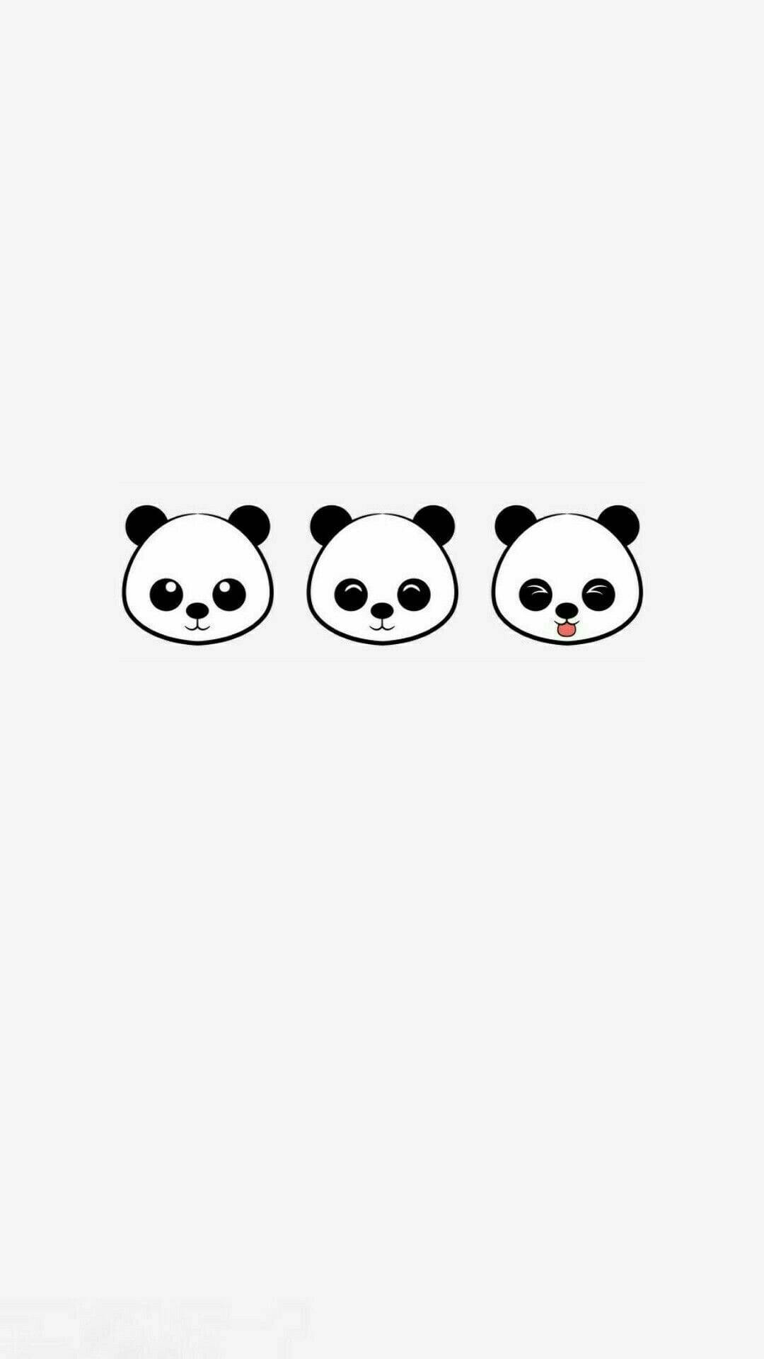 Vichwa vya Panda Wazuri vya iPhone Picha ya Ukuta