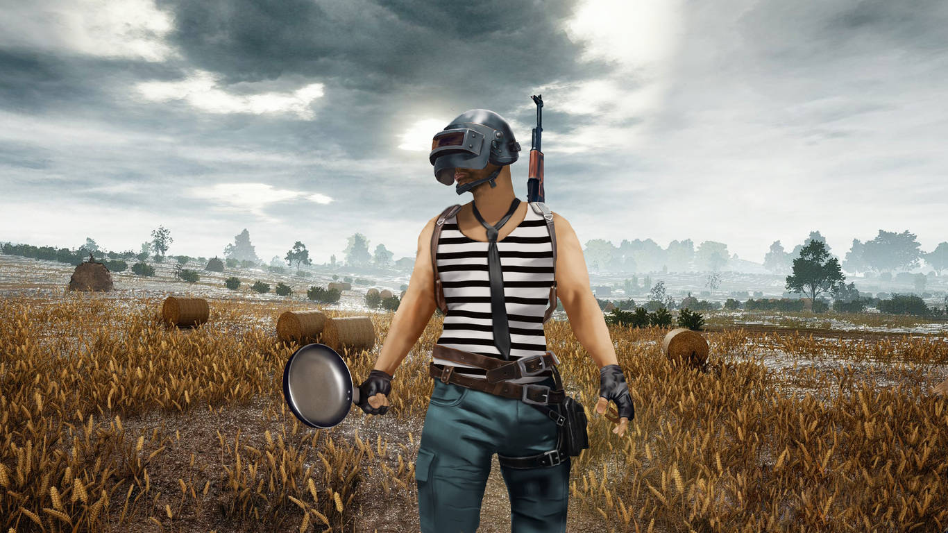 Victor Katika PUBG Akizungusha Kifua 1366x768 Picha ya Ukuta