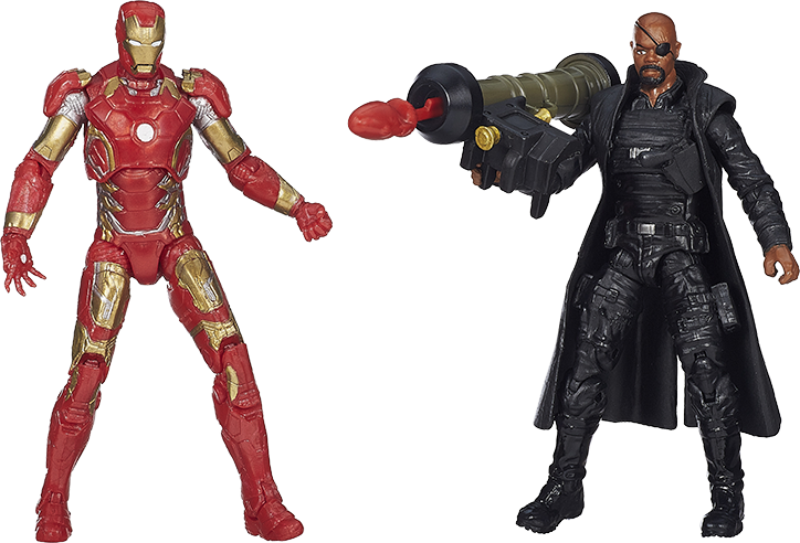 Vifaa vya Kuigiza vya Iron Man na Nick Fury Picha ya Ukuta