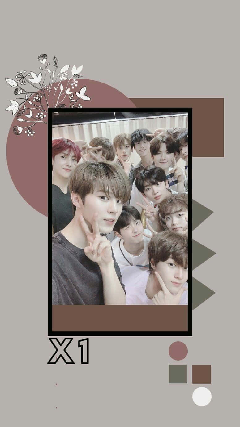 Viongozi Chipukizi wa Kpop Wakiigiza Jukwaani Picha ya Ukuta