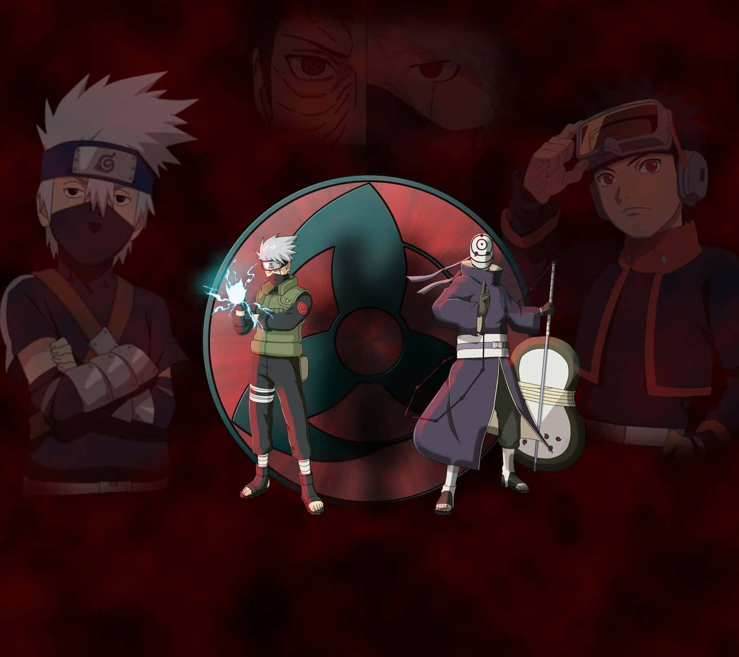 Vipaji vya Kakashi na Obito Picha ya Ukuta