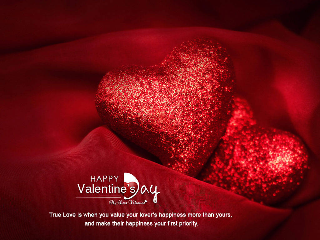Vipande Vya Moyo Vya Glitter Kwa Siku Ya Valentino Picha ya Ukuta