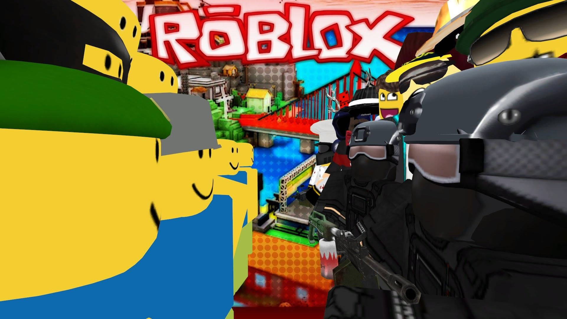 Vita vya Mchezaji dhidi ya Mchezaji vya haraka na vya kusisimua ni kawaida katika ROBLOX! Picha ya Ukuta