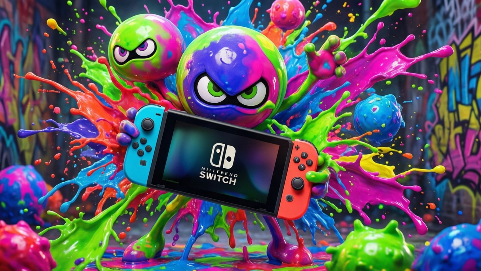 Vita ya Wino ya Splatoon Picha ya Ukuta