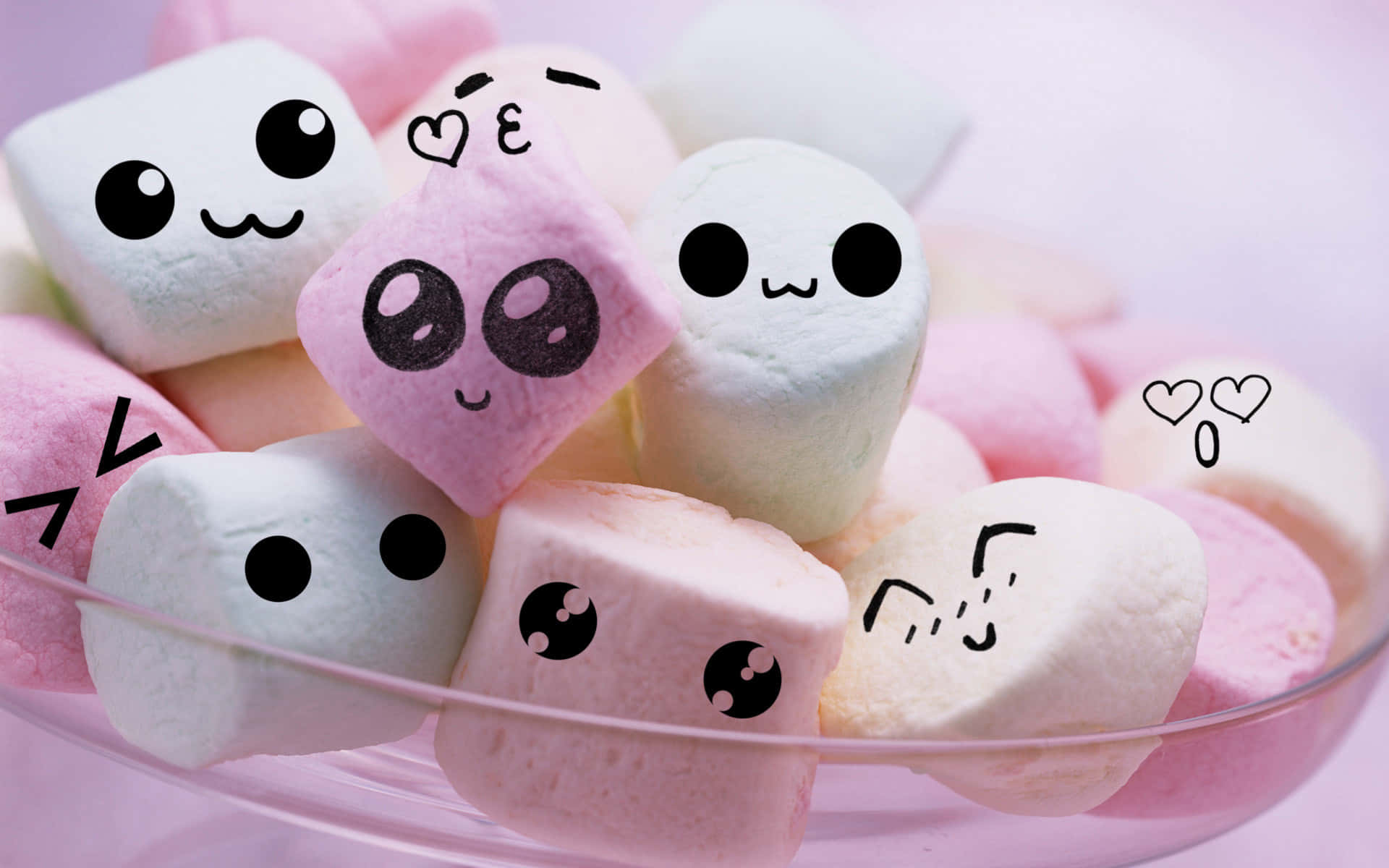 Vitu Vizuri Vya Emoji Marshmallow Picha ya Ukuta