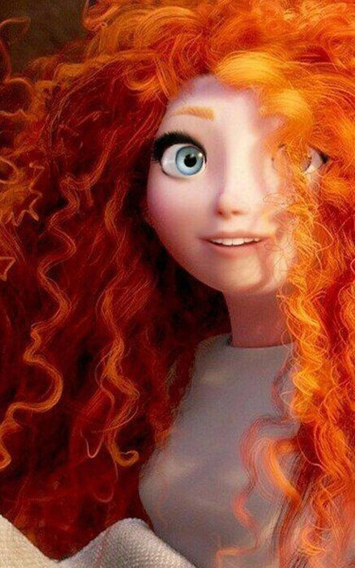 Vivacious Merida with Unruly Auburn Hair Picha ya Ukuta
