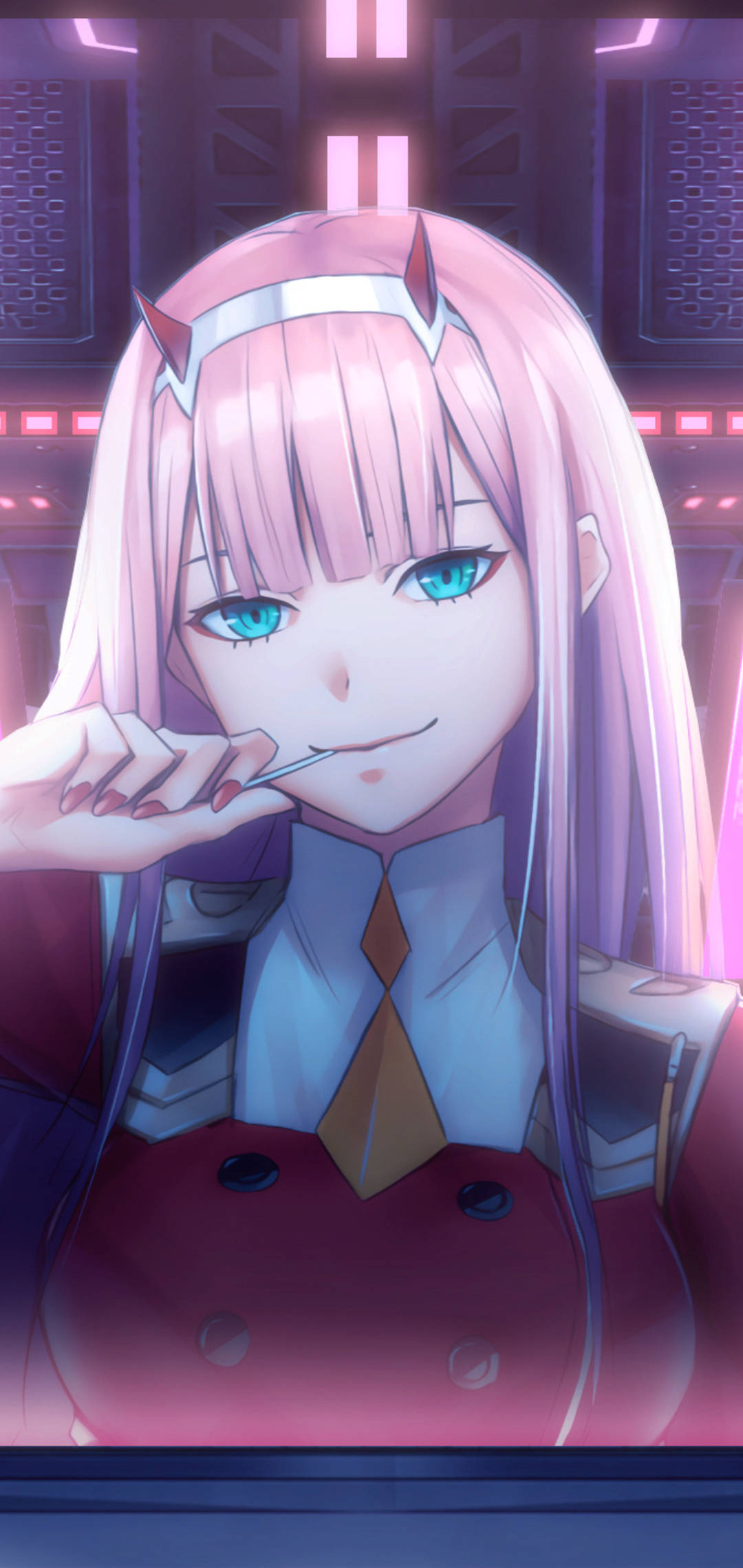 Vivo Y11 Mwanamke wa Anime Mwenye Nywezi za Pinki Picha ya Ukuta