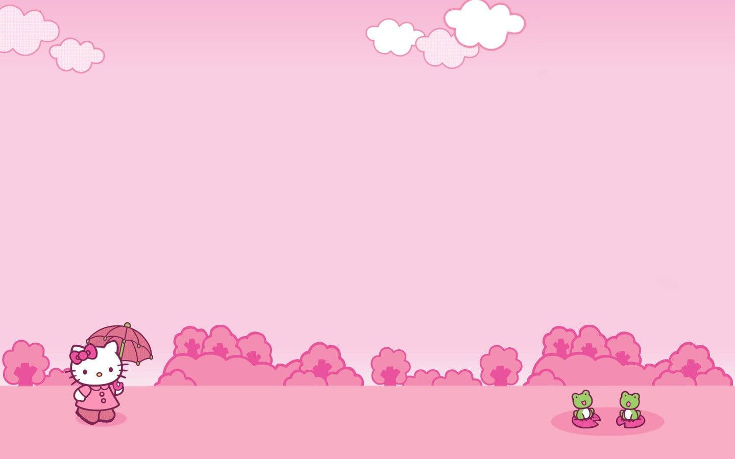 Vyura na Hello Kitty Aesthetic Picha ya Ukuta