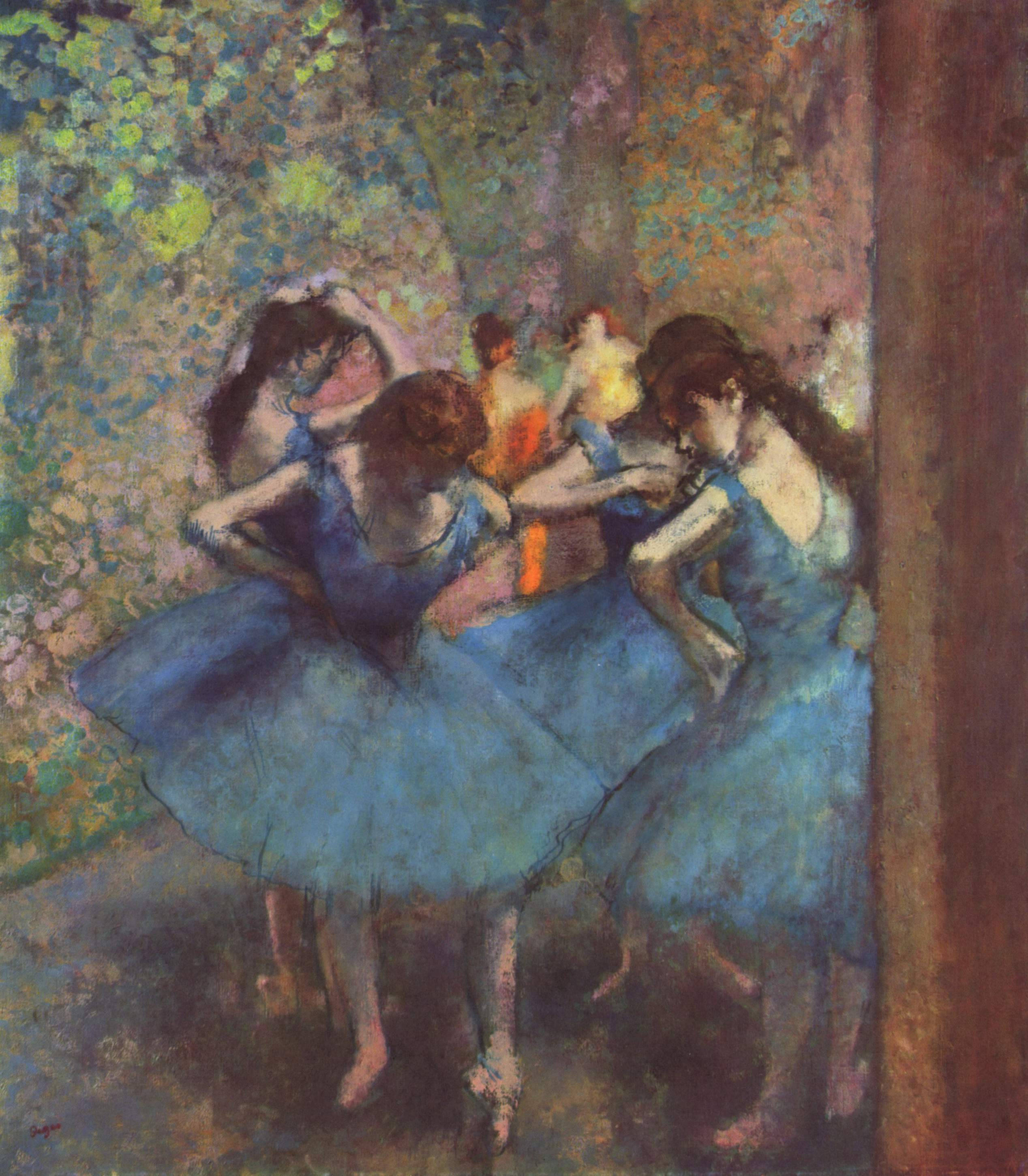 Wachoraji Wenye Bluu Waliopigwa na Edgar Degas Picha ya Ukuta