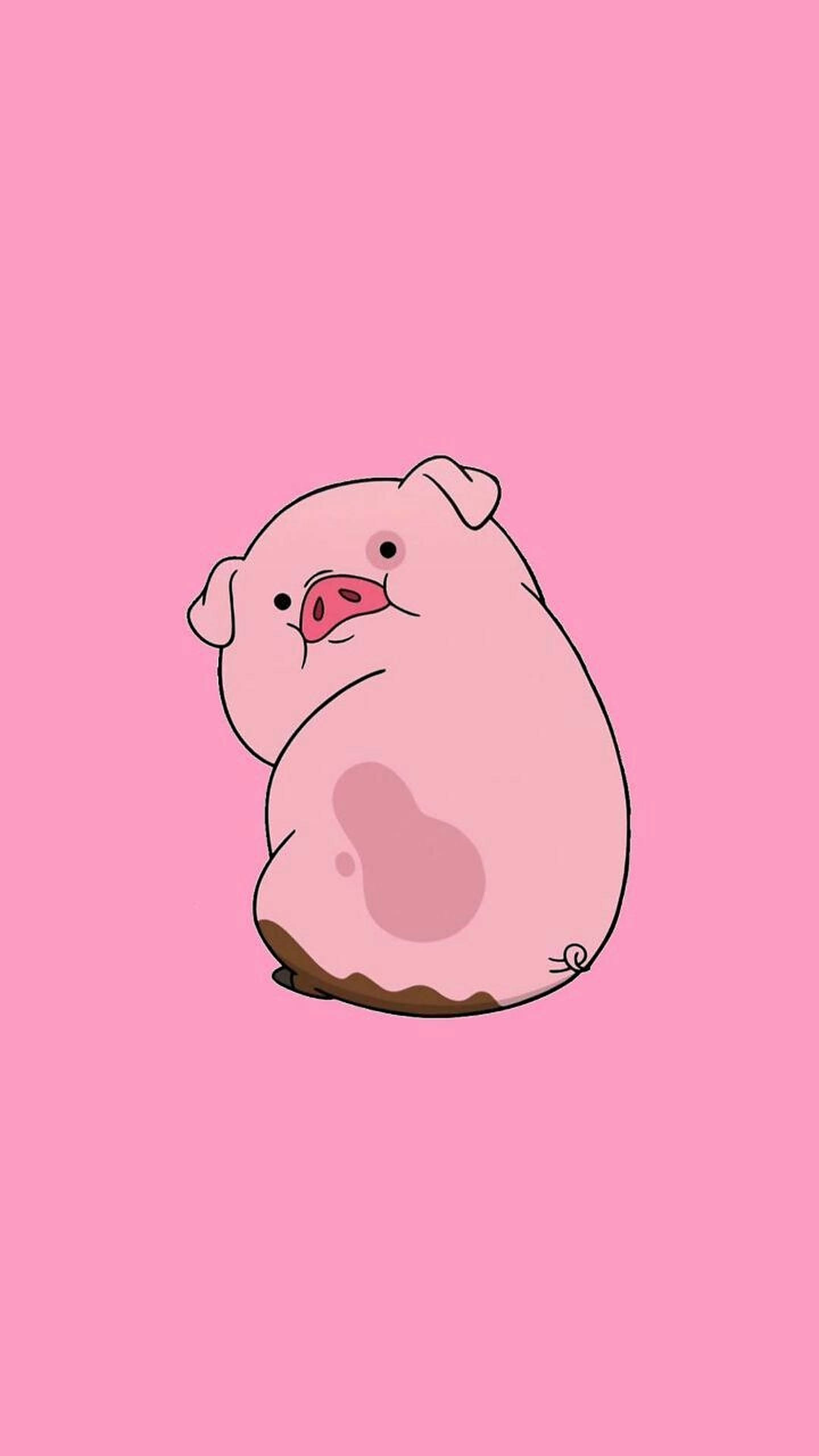 Waddles Nguruwe Mzuri Picha ya Ukuta