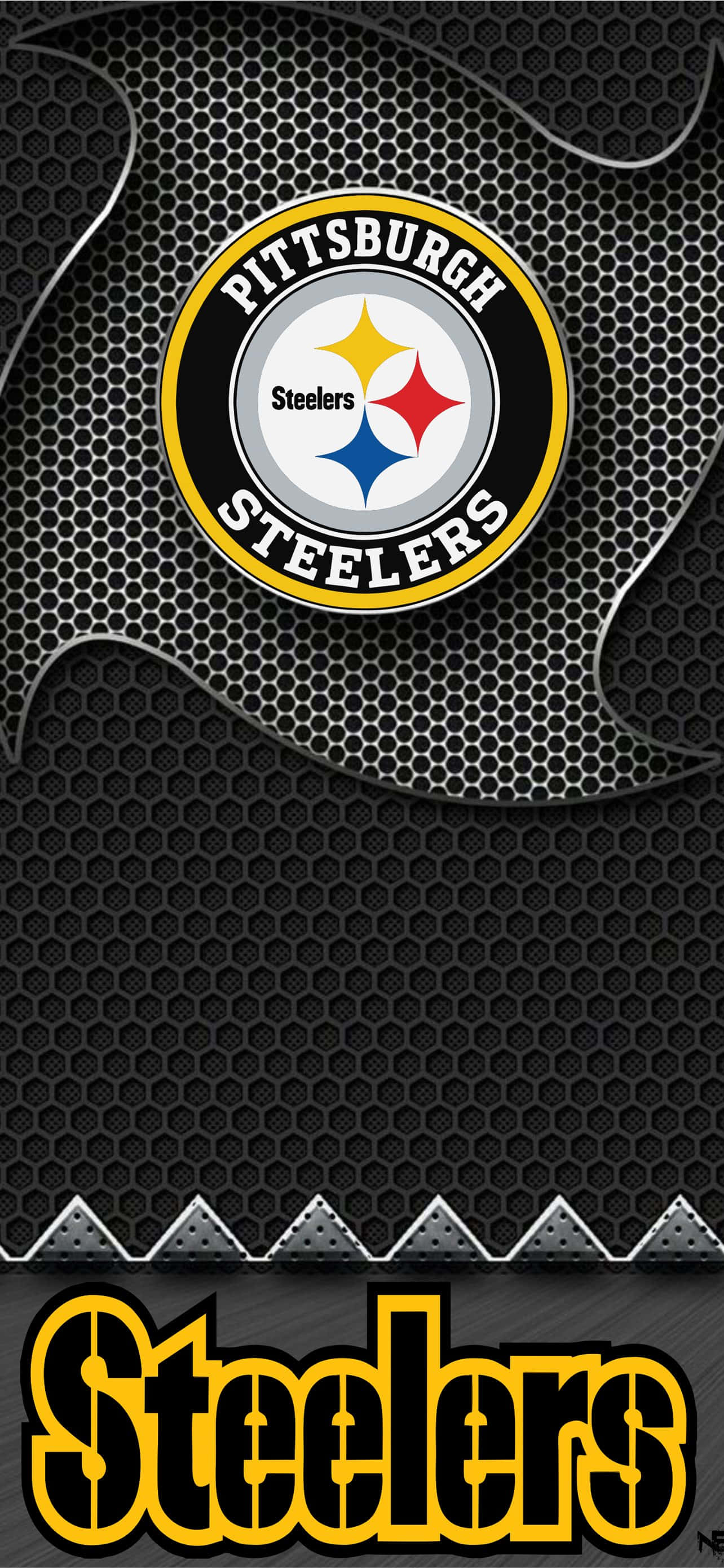 Wafuasi wa NFL Wafurahi: Tafuta Kiburi cha Timu Yako na Wallpaper ya Steelers iPhone Picha ya Ukuta