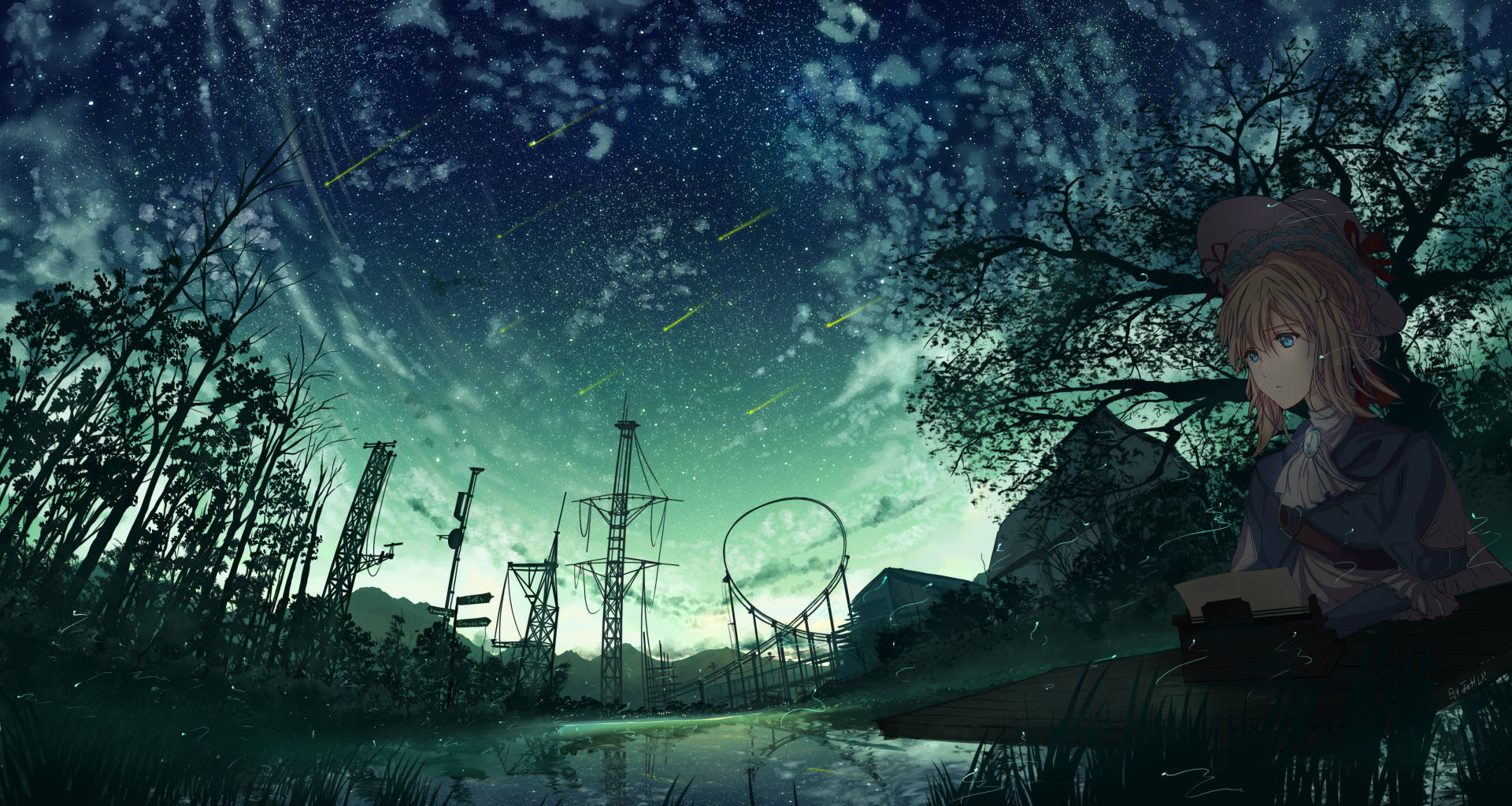 Wahusika wa Anime Violet Evergarden Picha ya Ukuta