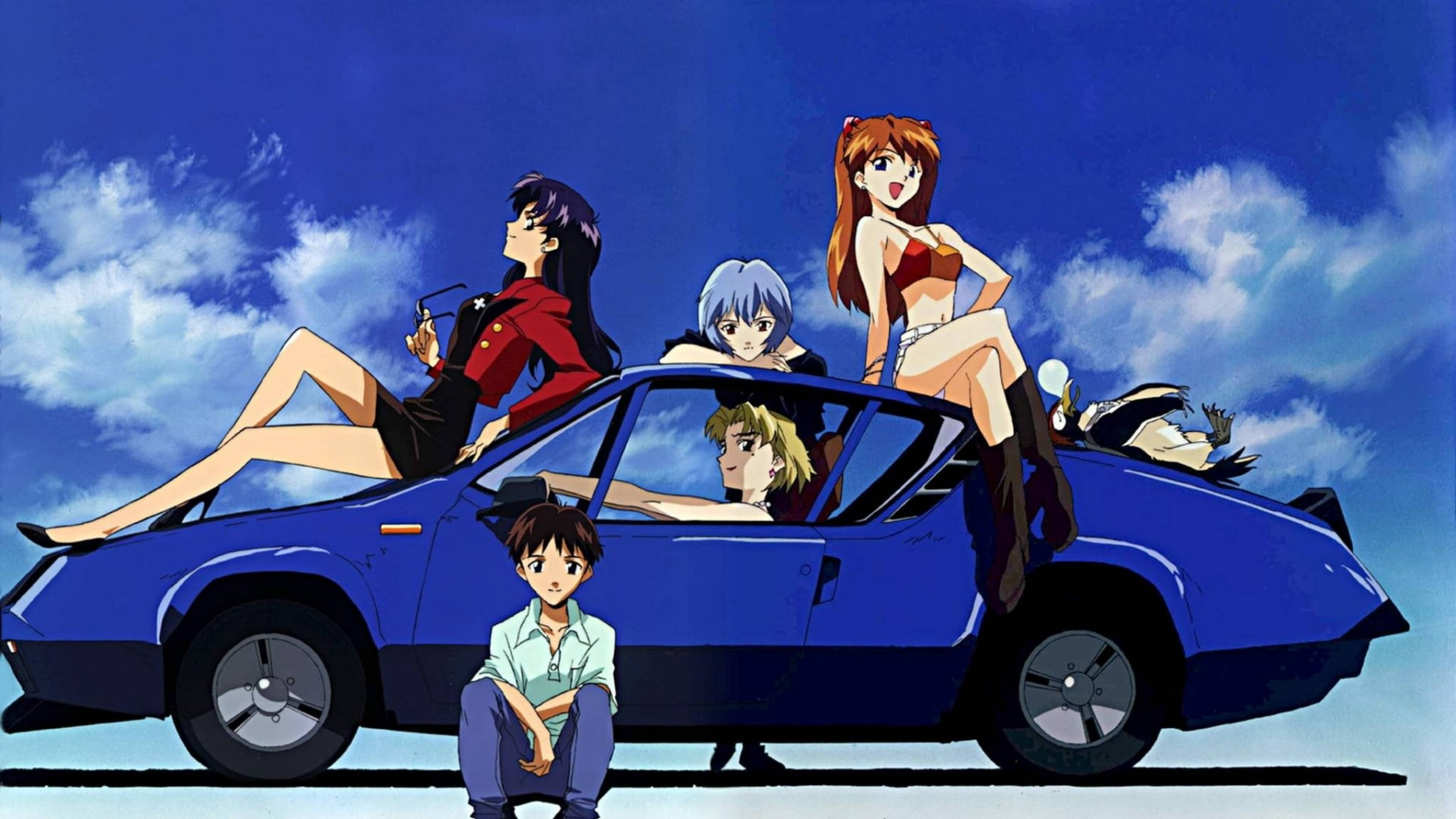 Wahusika wa Evangelion 4K Ndani ya Gari Picha ya Ukuta