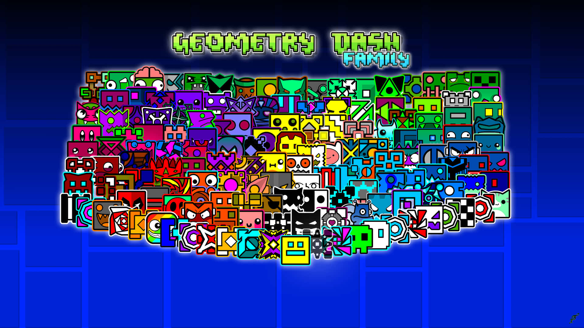 Wahusika wa Geometry Dash Pamoja Picha ya Ukuta