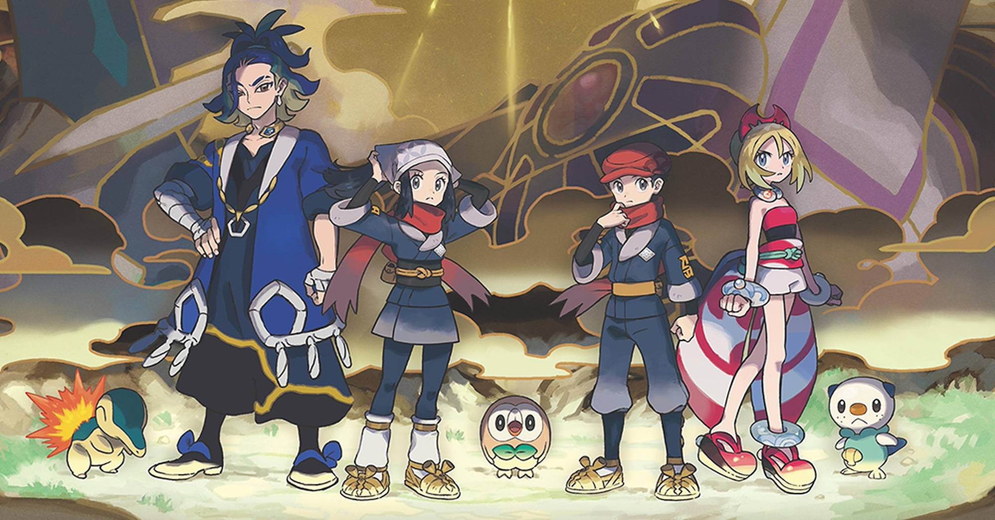 Wahusika wa Kubuni wa Pokemon Legends Arceus Picha ya Ukuta